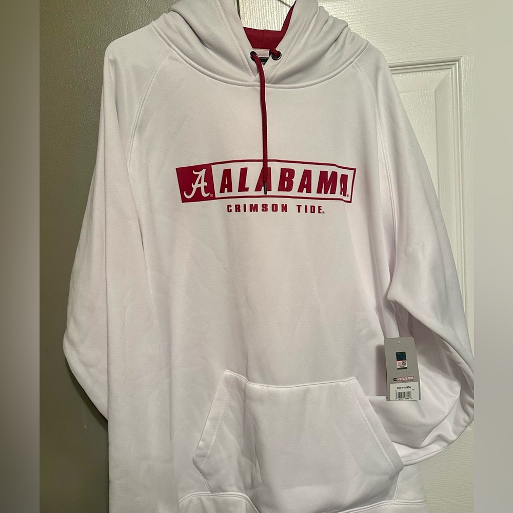 NWT - Alabama Crimson Tide  Colosseum White Hoodie